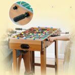 Masa de fotbal cu teren si 18 jucatori Embo, cu tablou pentru scor, din metal, lemn si ABS, cu Picioare, 69 x 34 x 65 cm, pentru copii si adulti - imagine 3