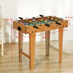 Masa de fotbal cu teren si 18 jucatori Embo, cu tablou pentru scor, din metal, lemn si ABS, cu Picioare, 69 x 34 x 65 cm, pentru copii si adulti - imagine 5