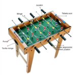 Masa de fotbal cu teren si 18 jucatori Embo, cu tablou pentru scor, din metal, lemn si ABS, cu Picioare, 69 x 34 x 65 cm, pentru copii si adulti - imagine 6