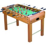 Masa de Fotbal cu Teren si 21 Jucatori Embo, 8 Manere, cu Tablou pentru Scor, din Metal, Lemn si ABS, 120 x 61.5 x 81 cm, cu Picioare, pentru copii/adulti