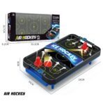 Masa Ice Hockey, Embo, cu Tabela de Scor, 2 Pucuri, din ABS, pentru Adulti/Copii +5 Ani, 28 x 8 x 16 cm, Negru - imagine 2