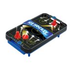 Masa Ice Hockey, Embo, cu Tabela de Scor, 2 Pucuri, din ABS, pentru Adulti/Copii +5 Ani, 28 x 8 x 16 cm, Negru