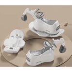Masina 3 in 1, Embo, 1-3 Ani, Tip Excavator/Balansoar/Masina Yo Yo, din Plastic, 4 Roti Silentioase, 71.5 x 34 x 39 cm, Alb - imagine 4