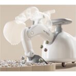 Masina 3 in 1, Embo, 1-3 Ani, Tip Excavator/Balansoar/Masina Yo Yo, din Plastic, 4 Roti Silentioase, 71.5 x 34 x 39 cm, Alb - imagine 5