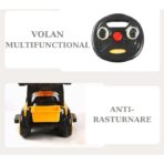 Masinuta Electrica Embo, Tip Excavator, Brat Electric cu Maneta de Control, Spatar si Bare Laterale, Sistem Muzica si Lumini, 2-7 Ani, 72 x 34 x 45 cm, Portocaliu - imagine 2