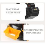 Masinuta Electrica Embo, Tip Excavator, Brat Electric cu Maneta de Control, Spatar si Bare Laterale, Sistem Muzica si Lumini, 2-7 Ani, 72 x 34 x 45 cm, Portocaliu - imagine 3
