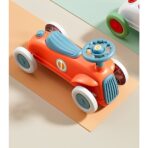 Masinuta Ride-On Embo, cu Sistem Anti-Rasturnare, Claxon pe Volan, 1-6 Ani, 60 x 28 x 34 cm, Rosu-Albastru - imagine 5