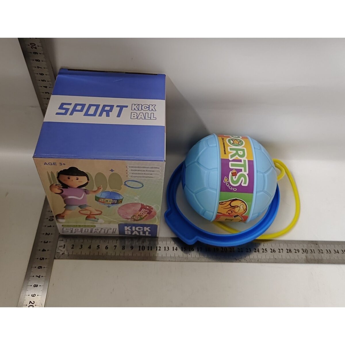 Minge pentru Sarit, Embo, Tip Coarda Hula Hoop, Cerc 12 cm, Coarda 52 cm, Minge 12 x 11 cm, Functie Iluminat, 4-6 Ani, Plastic, Albastru - imagine 2