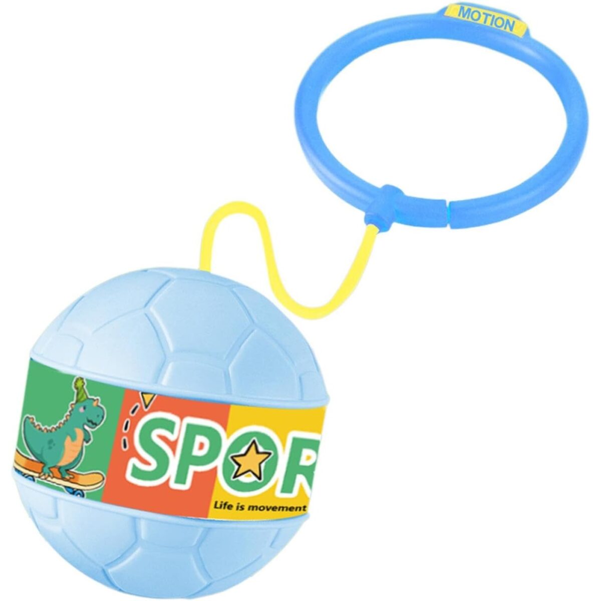 Minge pentru Sarit, Embo, Tip Coarda Hula Hoop, Cerc 12 cm, Coarda 52 cm, Minge 12 x 11 cm, Functie Iluminat, 4-6 Ani, Plastic, Albastru - imagine 6