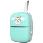 Mini Imprimanta Foto Portabila, Embo, Incarcare USB, Bluetooth, Model Pisica, Print Alb-Negru, Albastru - imagine 3