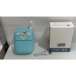 Mini Imprimanta Foto Portabila, Embo, Incarcare USB, Bluetooth, Model Pisica, Print Alb-Negru, Albastru - imagine 4