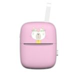 Mini Imprimanta Foto Portabila, Embo, Incarcare USB, Bluetooth, Model Pisica, Print Alb-Negru, Roz