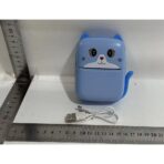 Mini Imprimanta Foto Portabila, Embo, Incarcare USB, Bluetooth, Model Pisicuta, Print Alb-Negru, Albastru - imagine 5