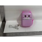 Mini Imprimanta Foto Portabila, Embo, Incarcare USB, Bluetooth, Model Pisicuta, Print Alb-Negru, Roz - imagine 4
