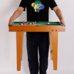 Mini Masa de Biliard pentru Copii, Embo, Durabil, Usor de Transportat, 2 Tacuri, 16 Bile, 120x61x77.5 cm - imagine 5