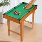 Mini Masa de Biliard pentru Copii, Embo, Durabil, Usor de Transportat, 2 Tacuri, 16 Bile, 120x61x77.5 cm - imagine 6