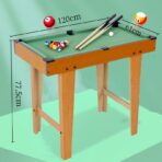 Mini Masa de Biliard pentru Copii, Embo, Durabil, Usor de Transportat, 2 Tacuri, 16 Bile, 120x61x77.5 cm - imagine 7