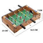 Mini Masa de Fotbal cu Teren si 12 Jucatori Embo, 4 Manere, cu Tablou pentru Scor, din Metal, Lemn si ABS, 34.5 x 23 x 7 cm, pentru copii/adulti - imagine 7
