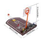 Joc de baut tip baschet Embo, arunca mingea si accepta provocarea, pahare de shot din sticla, 30 x 22.5 x 24 cm, multicolor - imagine 2