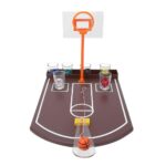 Joc de baut tip baschet Embo, arunca mingea si accepta provocarea, pahare de shot din sticla, 30 x 22.5 x 24 cm, multicolor