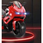 Motocicletă Electrică cu 3 Roti, Embo, Acumulator Încarcare, Anti-Rasturnare, Lumini, Sunete, Off-Road, Baterie 6V 4.5Ah, 66x34x43cm, Rosu - imagine 3