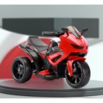 Motocicletă Electrică cu 3 Roti, Embo, Acumulator Încarcare, Anti-Rasturnare, Lumini, Sunete, Off-Road, Baterie 6V 4.5Ah, 66x34x43cm, Rosu - imagine 8