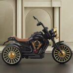 Tricicleta Electrica pentru Copii, Embo, cu 2 Acumulatoare 380*2, 6V 4.5, Sistem Anti-Rasturnare, Sistem de Lumini si Sunet, 6-8 Ani, 93 x 48 x 63 cm, Negru - imagine 5