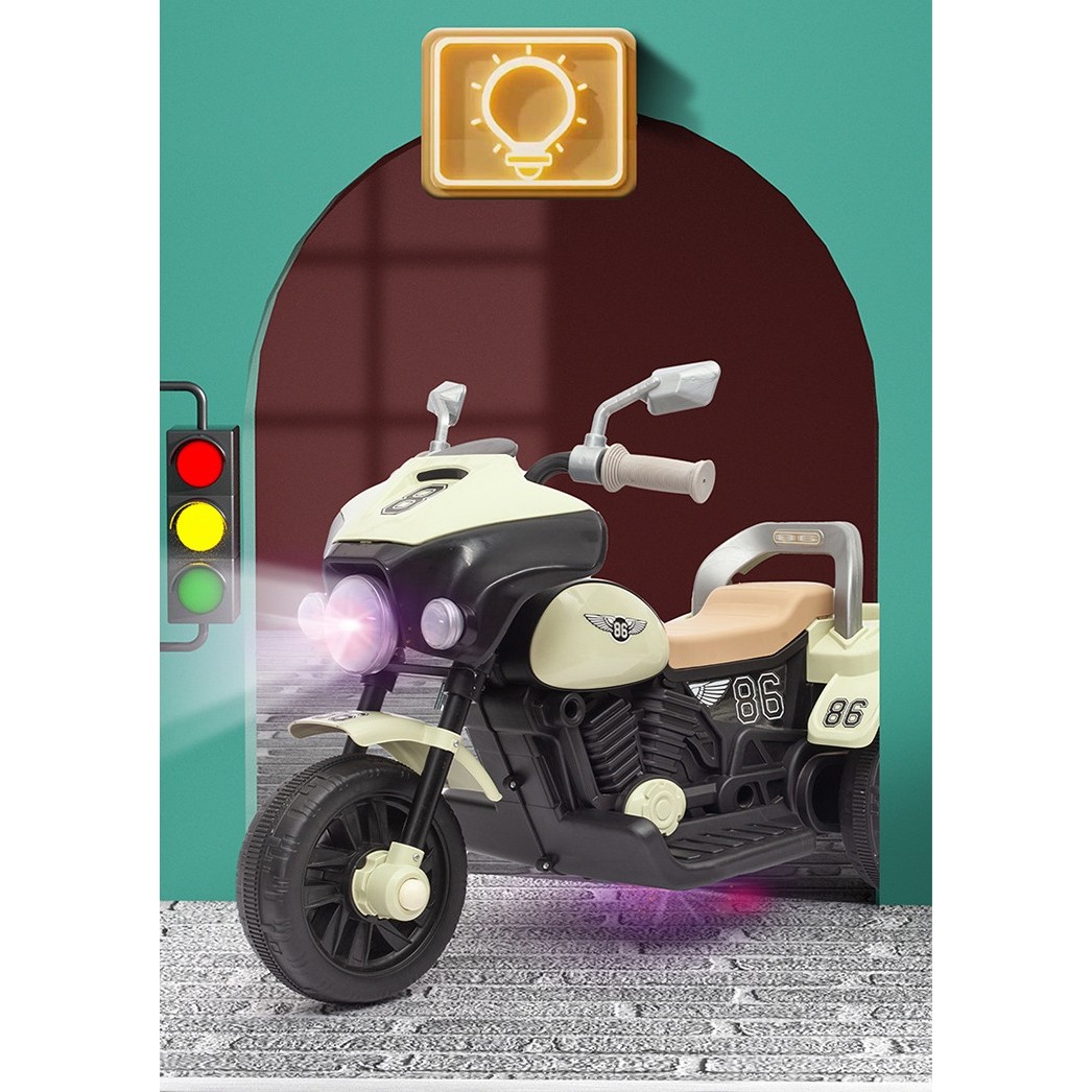 motocicleta-electrica-flippy-cu-acumulator-cu-sistem-anti-rasturnare-sistem-de-lumini-si-muzica-cuti-65cb33f77a173.jpg Motocicleta Electrica Embo, cu Acumulator, cu Sistem Anti-Rasturnare, Sistem de Lumini si Muzica, Cutie de Depozitare, 1-8 Ani, 93 x 43 x 58 cm, Alb - Bej - imagine 7