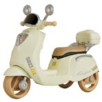 Motocicleta Electrica Embo, cu Acumulator, Telecomanda, Bluetooth, cu Sistem Anti-Rasturnare, Sistem de Lumini si Sunet, 3-10 Ani, Bej - imagine 2