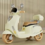 Motocicleta Electrica Embo, cu Acumulator, Telecomanda, Bluetooth, cu Sistem Anti-Rasturnare, Sistem de Lumini si Sunet, 3-10 Ani, Bej - imagine 4