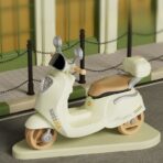 Motocicleta Electrica Embo, cu Acumulator, Telecomanda, Bluetooth, cu Sistem Anti-Rasturnare, Sistem de Lumini si Sunet, 3-10 Ani, Bej - imagine 6