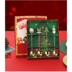 Set 4 Lingurite, Embo, Tema Craciun, Model Carry The Merry, 4 Modele, din Otel Inoxidabil, 19.5 x 16 x 2 cm, Multicolor - imagine 12