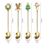 Set 4 Lingurite, Embo, Tema Craciun, Model Carry The Merry, 4 Modele, din Otel Inoxidabil, 19.5 x 16 x 2 cm, Multicolor - imagine 11