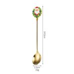 Set 4 Lingurite, Embo, Tema Craciun, Model Carry The Merry, 4 Modele, din Otel Inoxidabil, 19.5 x 16 x 2 cm, Multicolor - imagine 7