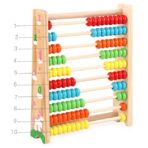 Numaratoare Embo, din Lemn, Vopsea Ecologica, 10 Siruri x 10 Margele, 4-6 Ani, 24.5 x 20.5 cm, Multicolor - imagine 3