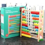 Numaratoare Embo, din Lemn, Vopsea Ecologica, 10 Siruri x 10 Margele, 4-6 Ani, 24.5 x 20.5 cm, Multicolor - imagine 8