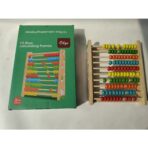 Numaratoare Embo, din Lemn, Vopsea Ecologica, 10 Siruri x 10 Margele, 4-6 Ani, 24.5 x 20.5 cm, Multicolor - imagine 9