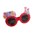 Ochelari Decorativi, Embo, pentru Petrecere, din ABS, Unisex, Model Happy Birthday, 13.5 x 8.5 cm, Rosu