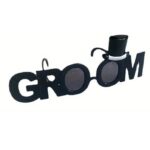 Ochelarii Decorativi, Embo, Tema Nunta, Model Groom (Ginere), din Plastic, Negru