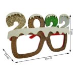 Ochelari petrecere de Revelion, 2022, Maro, din Plastic si Poliester, Embo - imagine 9