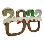 Ochelari petrecere de Revelion, 2022, Maro, din Plastic si Poliester, Embo