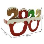Ochelari petrecere de Revelion, 2022, Rosu, din Plastic si Poliester, Embo - imagine 5