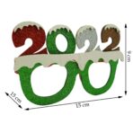 Ochelari petrecere de Revelion, 2022, Verde, din Plastic si Poliester, Embo - imagine 4