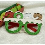 Ochelari petrecere de Revelion, 2022, Verde, din Plastic si Poliester, Embo - imagine 5