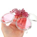 Ochelarii Decorativi, Embo, Tema Nunta, Model Bride to Be, din Plastic, Roz - imagine 3