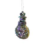 Ornament brad de Craciun, Iridescent, in forma de Om de zapada, 8 cm x 13 cm, Plastic, Embo
