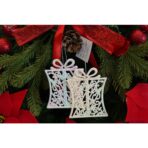 Ornament brad de Craciun, Perlat, in forma de Cadou, 9 cm x 11 cm, Plastic, Embo - imagine 3