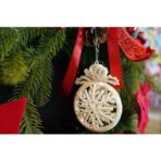 Ornament brad de Craciun, Perlat, Rotund, 8 cm x 11 cm, Plastic, Embo - imagine 4