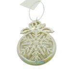 Ornament brad de Craciun, Perlat, Rotund, 8 cm x 11 cm, Plastic, Embo - imagine 5