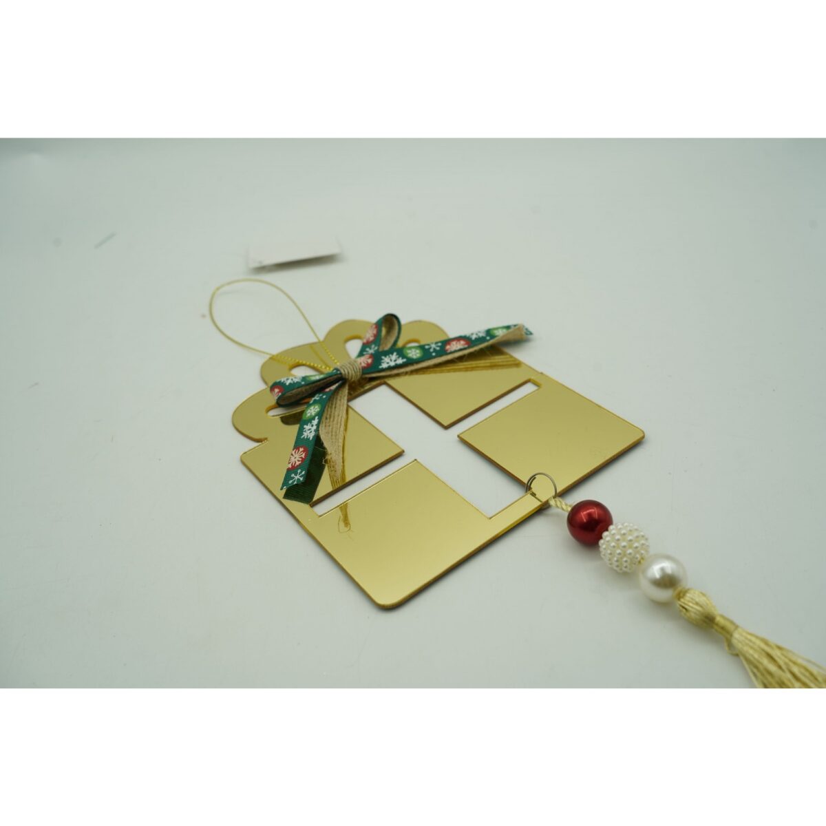 Ornament brad, Embo, Cadou, Auriu, Lucios, 16*28CM, Acril, Interior/ Exterior - imagine 4